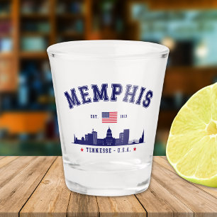 "Memphis– Cheers to 1819 & the Bluff City" Shot Glass