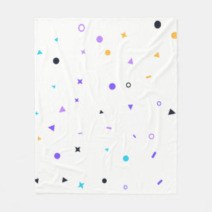 Memphis Confetti Seamless Pattern Fleece Blanket