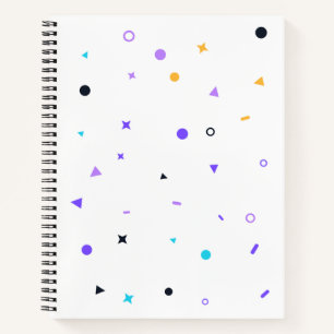 Memphis Confetti Seamless Pattern Notebook