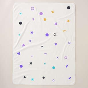 Memphis Confetti Seamless Pattern Sherpa Blanket