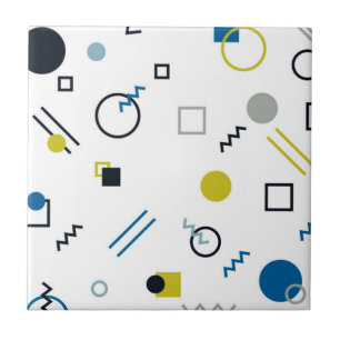 Memphis, cool, trendy, modern geometric art ceramic tile