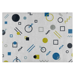 Memphis, cool, trendy, modern geometric art cutting board