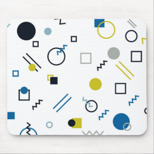 Memphis, cool, trendy, modern geometric art mouse pad