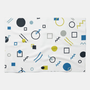 Memphis, cool, trendy, modern geometric art tea towel