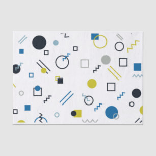 Memphis, cool, trendy, modern geometric art tissue paper