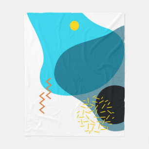 Memphis, cool, trendy, urban, modern illustration fleece blanket