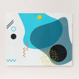 Memphis, cool, trendy, urban, modern illustration jigsaw puzzle