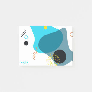 Memphis, cool, trendy, urban, modern illustration post-it notes