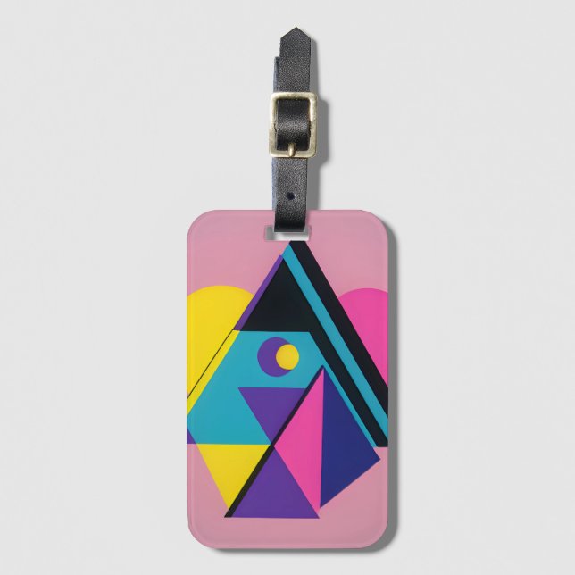 Memphis Design Dwelling Luggage Tag (Front Vertical)