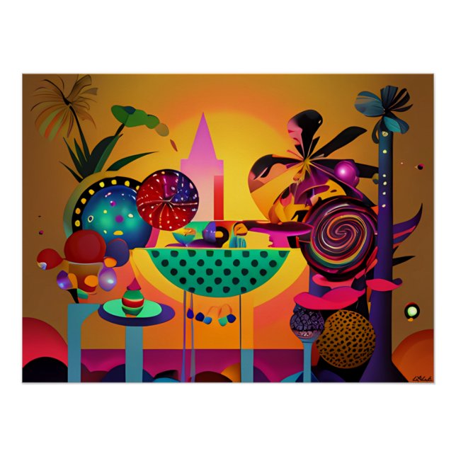 Memphis Design Ward Kimball Abundance Table Poster (Front)
