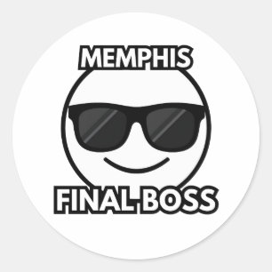Memphis Final Boss Cool Emoji Sticker
