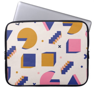 Memphis Geometry: 90s Fashion Seamless Laptop Sleeve