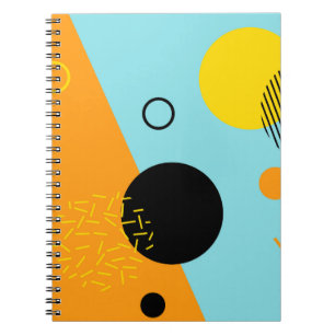 Memphis, hipster, trendy, cool illustration art notebook