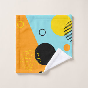 Memphis, hipster, trendy, cool illustration art wash cloth