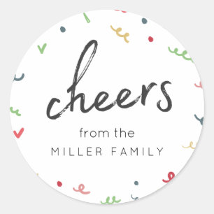 Memphis Holiday New Year Classic Round Sticker