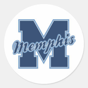Memphis Letter Classic Round Sticker