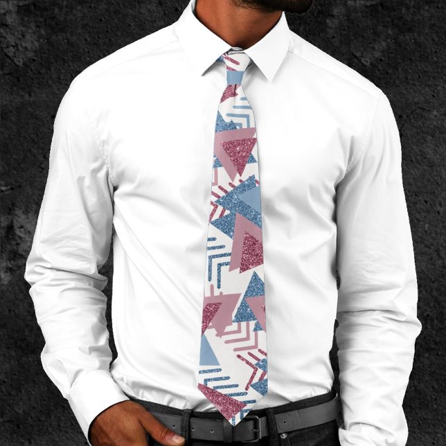 Memphis Lunar | Pastel 90s Abstract Shape Custom Tie (Creator Uploaded)