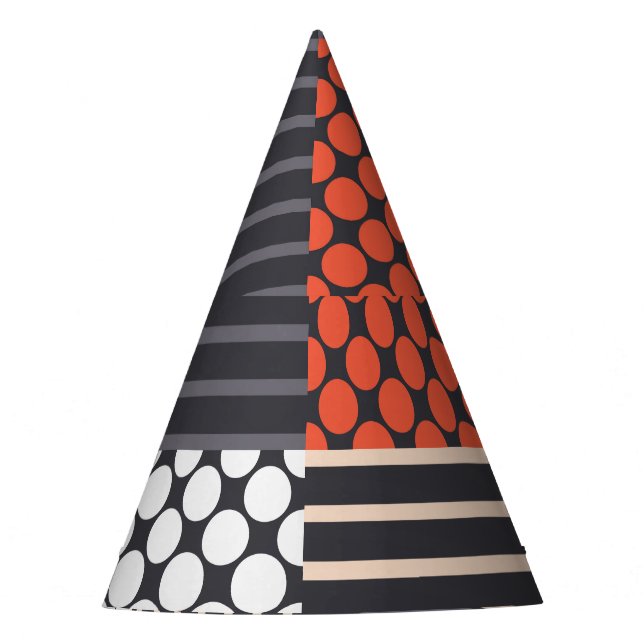 Memphis Magic: Geometric Banner Fun Party Hat (Front)
