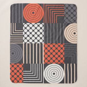 Memphis Magic: Geometric Banner Fun Sherpa Blanket