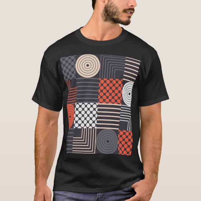 Memphis Magic: Geometric Banner Fun T-Shirt (Front)