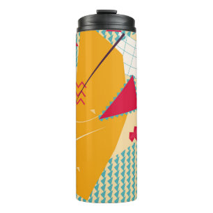 Memphis Mood: Retro Geometric Trend Thermal Tumbler