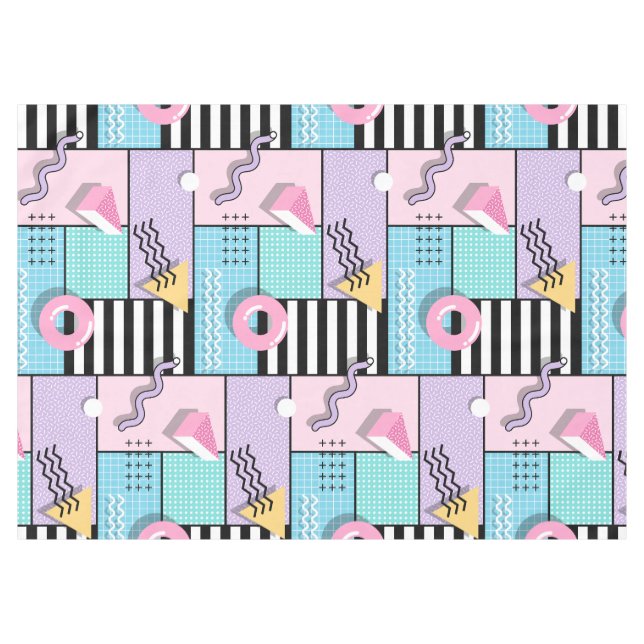 Memphis Party Tablecloth (Front (Horizontal))
