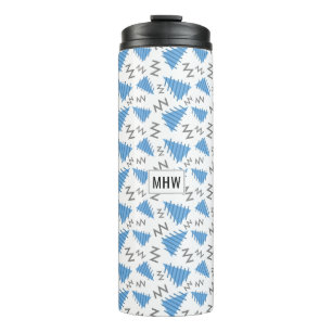 Memphis Pattern custom monogram tumbler