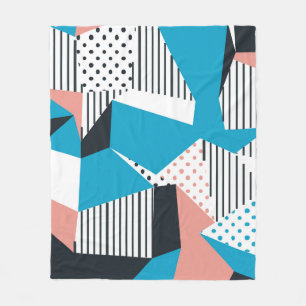 Memphis Pattern: Minimalist Abstract Trend Fleece Blanket