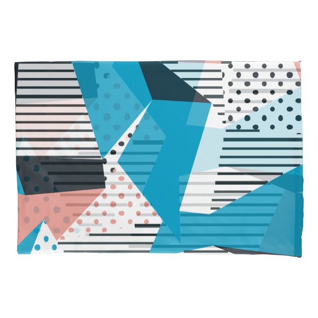 Memphis Pattern: Minimalist Abstract Trend Pillowcase (Front)
