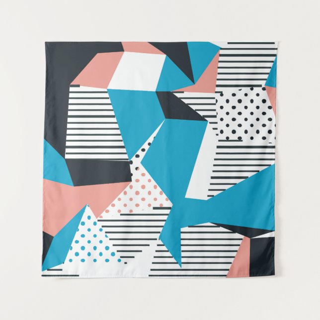 Memphis Pattern: Minimalist Abstract Trend Tapestry (Front)