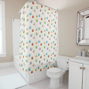 Memphis Pattern shower curtain