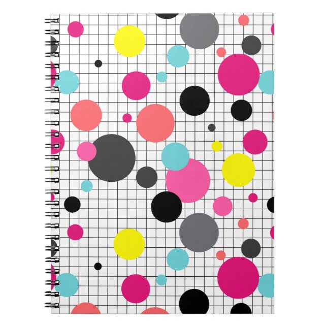 Memphis polka dots notebook (Front)