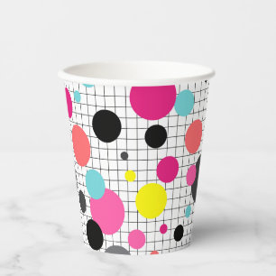 Memphis polka dots paper cup