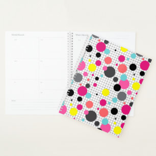 Memphis polka dots planner