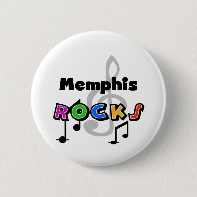 Memphis Rocks 6 Cm Round Badge (Front)