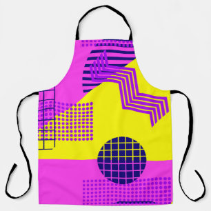 Memphis seamless pattern, geometric shapes in the apron