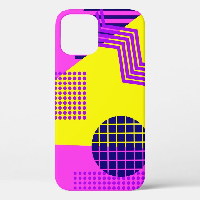 Memphis seamless pattern, geometric shapes in the  Case-Mate iPhone case (Back)