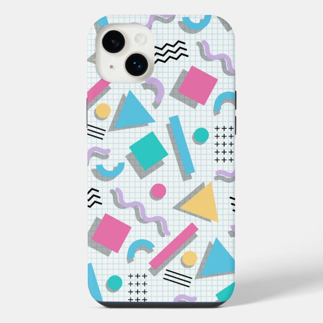 Memphis Shapes iPhone Case (Back)