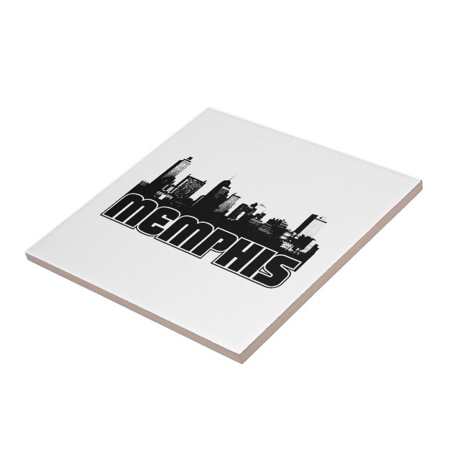 Memphis Skyline Ceramic Tile (Side)