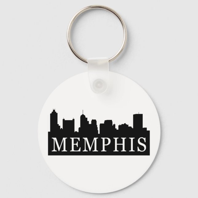 Memphis Skyline Key Ring (Front)