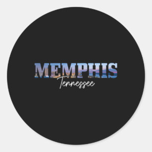 Memphis Skyline Tennessee Classic Round Sticker