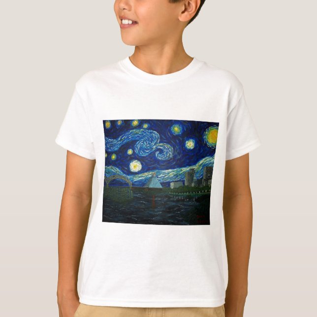 "Memphis Starry Night" by Jack Lepper T-Shirt (Front)