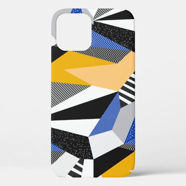 Memphis Style: Creative Geometric Collage. Case-Mate iPhone Case (Back)