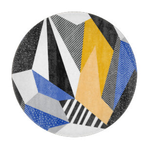 Memphis Style: Creative Geometric Collage. Cutting Board