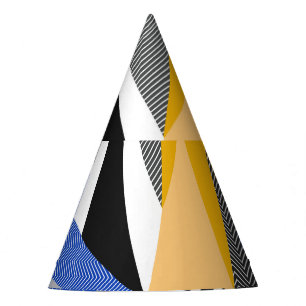 Memphis Style: Creative Geometric Collage. Party Hat
