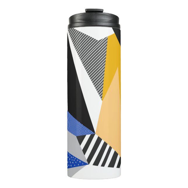 Memphis Style: Creative Geometric Collage. Thermal Tumbler (Front)