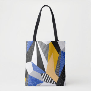 Memphis Style: Creative Geometric Collage. Tote Bag