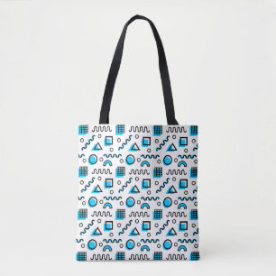 Memphis Style Geometric Pattern 110719 - Sky Blue Tote Bag
