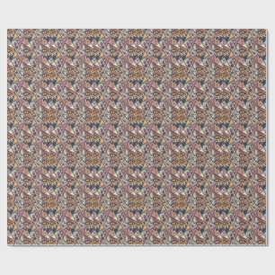 Memphis Style Geometric Shapes & Lines Pattern Art Wrapping Paper