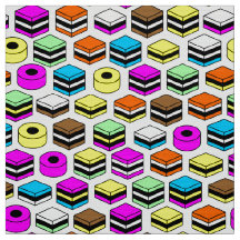Memphis Style Liquorice Allsorts Pattern